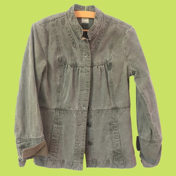 Boho Style Scandinavian Gray Jean Jacket - Picture 1 of 9